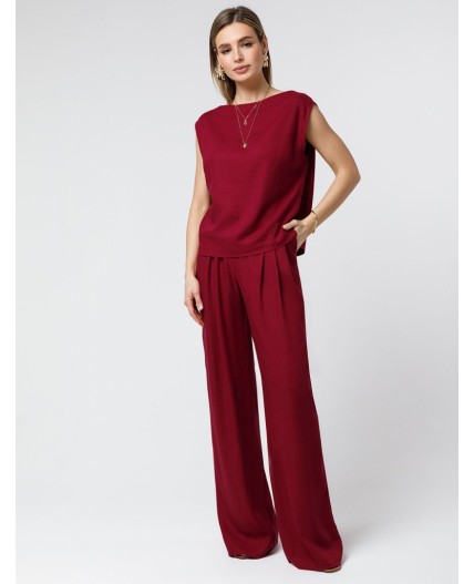 Брюки женские гранатовый