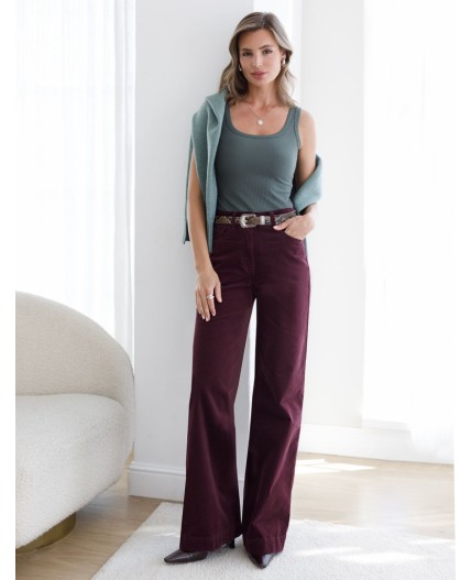 Брюки женские бургунди