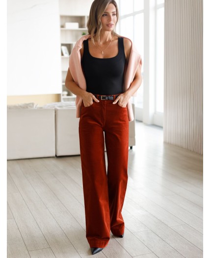 Брюки женские терракотовый