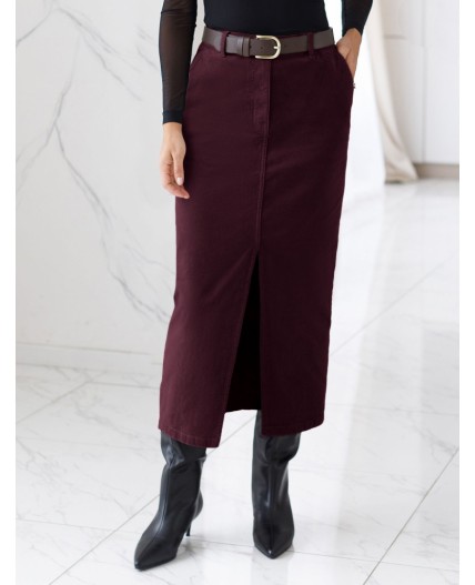 Юбка женская бургунди