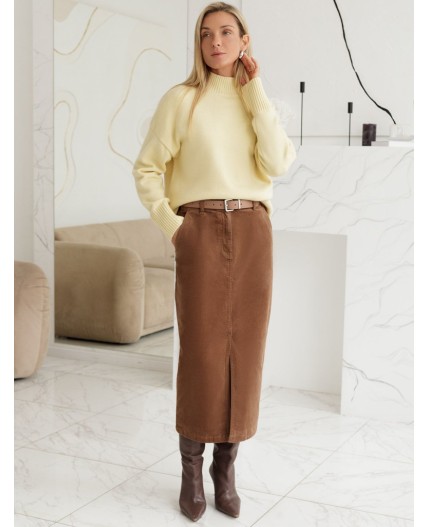 Юбка женская светло-кофейный