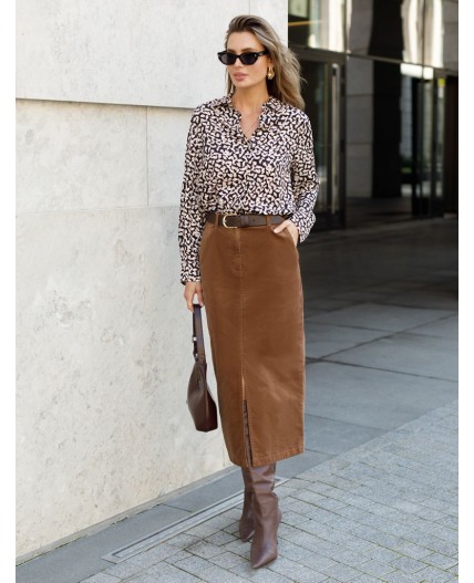 Юбка женская светло-кофейный