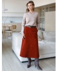 Юбка женская терракотовый