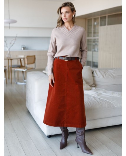 Юбка женская терракотовый