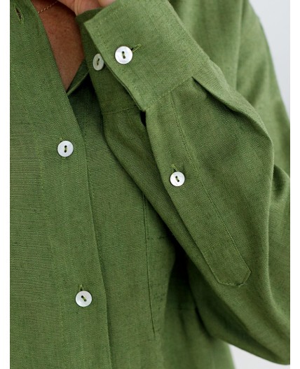 Блузка женская натуральный зеленый