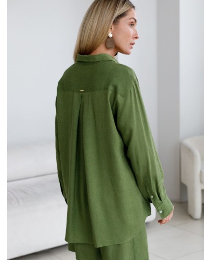 Блузка женская натуральный зеленый