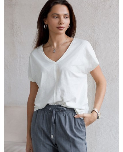 Футболка женская молочный