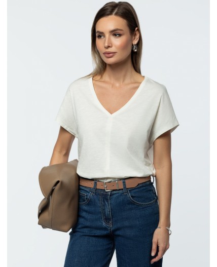 Футболка женская молочный