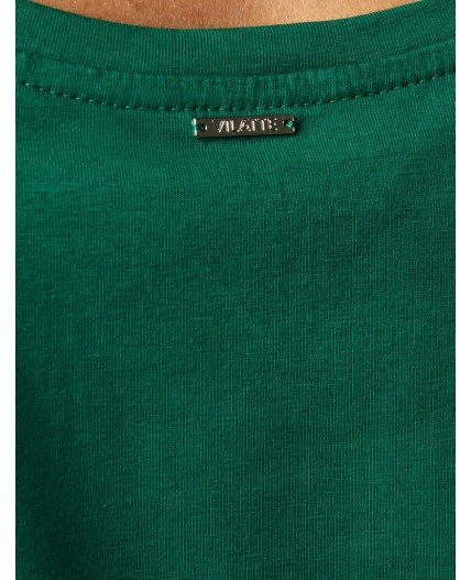 Футболка женская зеленый_пальмы