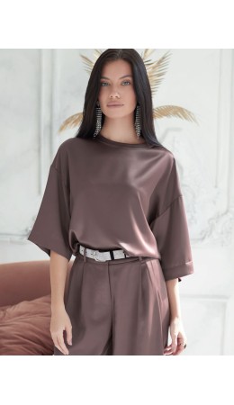 Блузка женская кофейный