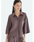 Блузка женская кофейный