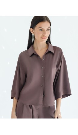 Блузка женская кофейный