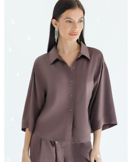 Блузка женская кофейный