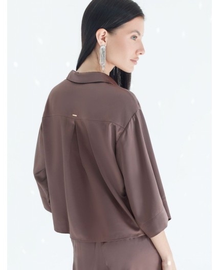 Блузка женская кофейный