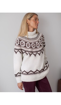 Свитер женский натуральный белый