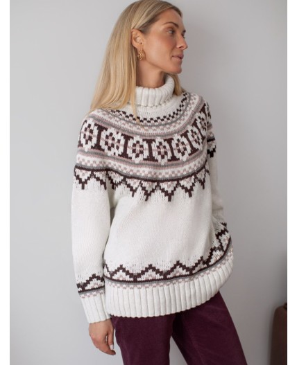 Свитер женский натуральный белый