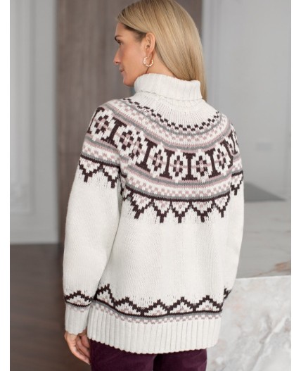Свитер женский натуральный белый
