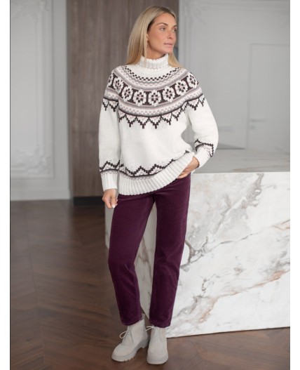 Свитер женский натуральный белый