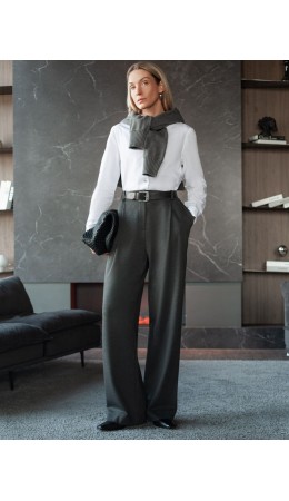 Брюки женские серый меланж