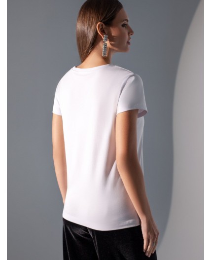 Футболка женская белый_дождь