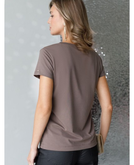 Футболка женская кофе_леопард