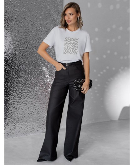 Футболка женская белый_зебра