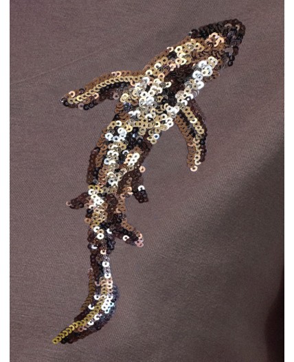 Футболка женская кофе_рыба