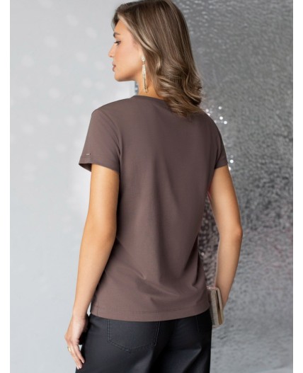 Футболка женская кофе_рыба