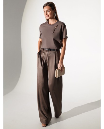 Футболка женская кофе_рыба