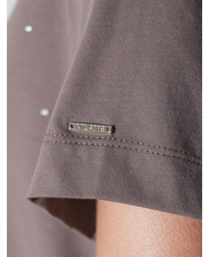 Футболка женская кофе_стразы