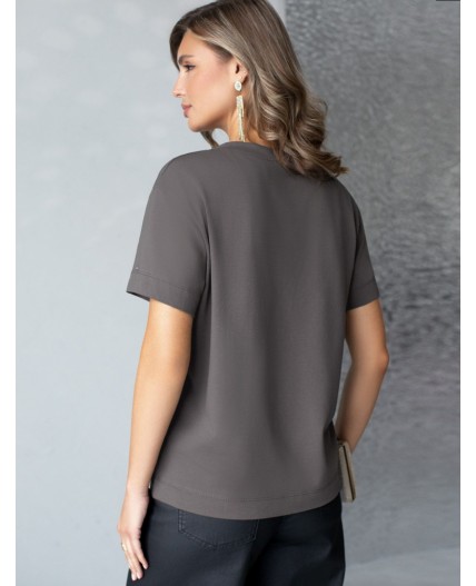 Футболка женская т.серый_зебра