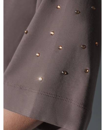 Футболка женская кофе_стразы