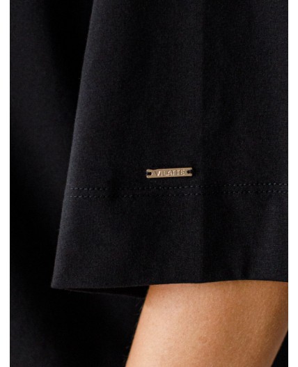 Футболка женская черный_пайетки