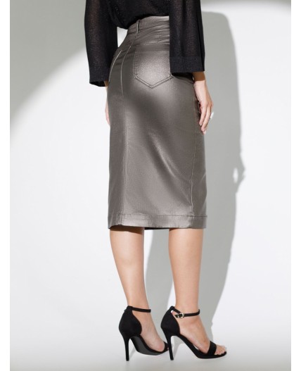 Юбка женская темно-серебряный