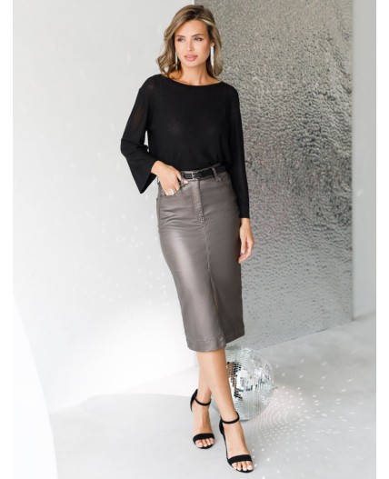 Юбка женская темно-серебряный