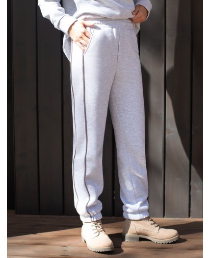 Брюки женские серый меланж