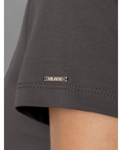 Футболка женская т.серый_дождь