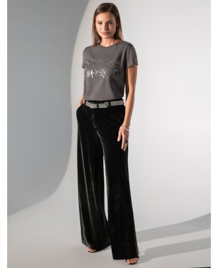 Футболка женская т.серый_дождь