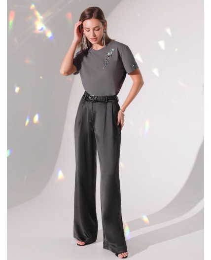 Футболка женская т.серый_рыба