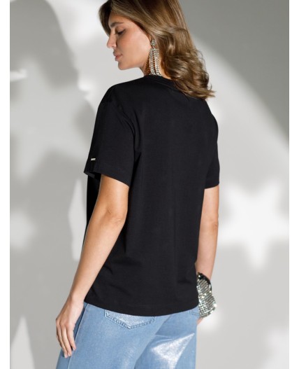 Футболка женская черный_рыба