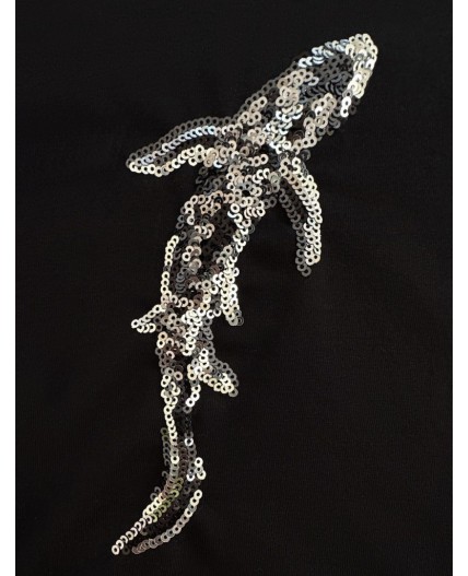 Футболка женская черный_рыба