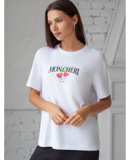Футболка женская белый_moncheri