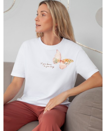 Футболка женская белый_wings