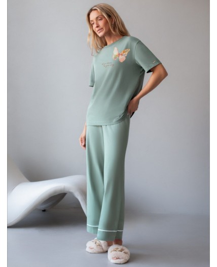 Футболка женская св.оливковый_wings