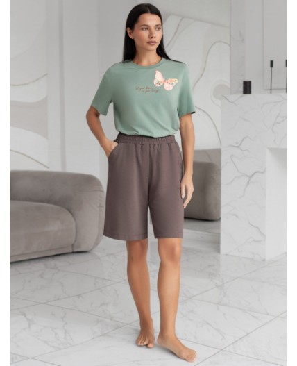 Футболка женская св.оливковый_wings