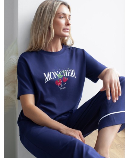 Футболка женская т.синий_moncheri