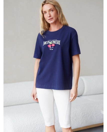 Футболка женская т.синий_moncheri