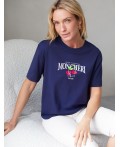Футболка женская т.синий_moncheri