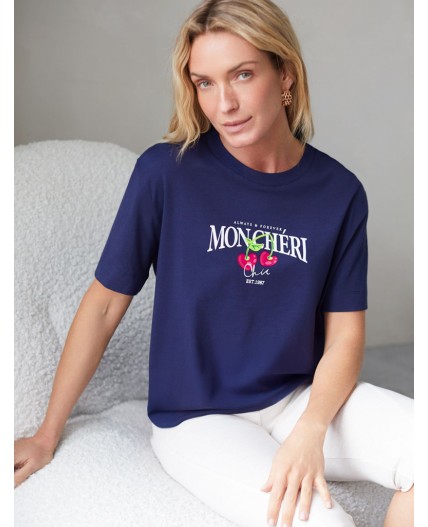 Футболка женская т.синий_moncheri