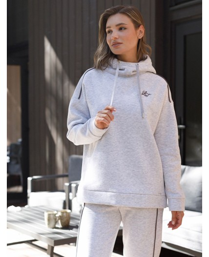 Джемпер женский серый меланж